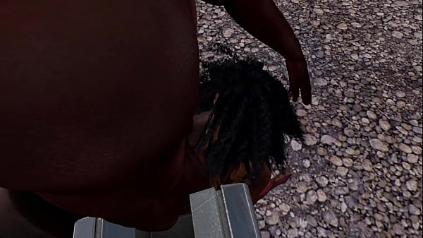 Image Second life Black man fucks Black woman at a drive in movie theater