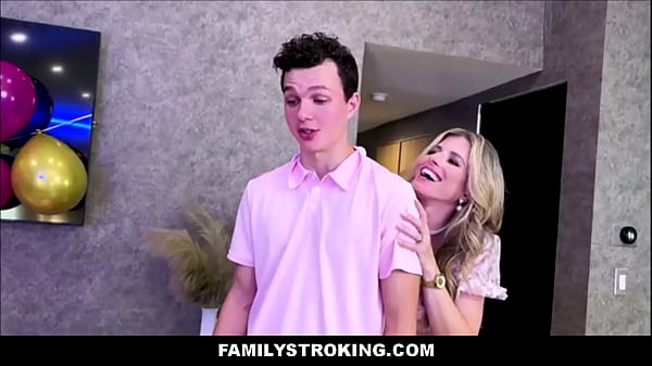 Image FamilyStroking - Big Tits Stepmom And Skinny Teen Stepdaughter Surprise Threesome For Stepbrother On His Bday - Cory Chase, Claire Roos