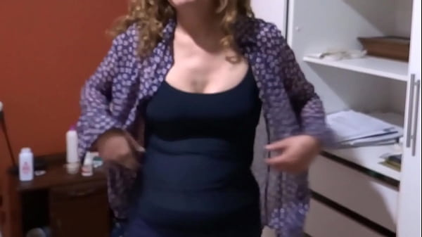 Image Beautiful stepmom shows off her tits while my friends masturbate in front of her