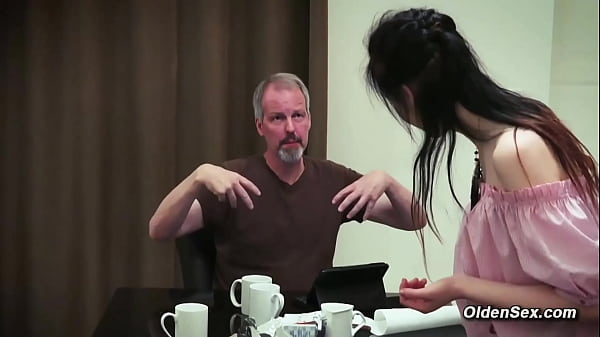 Image Teen seduces and fucks stepdad in the kitchen