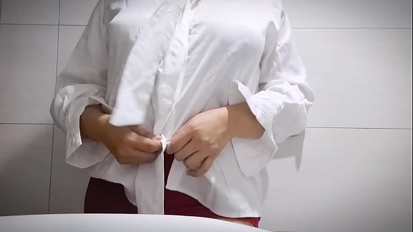 Image Sexy Horny Office Girl Masturbate Showing Big Tits and Tight Pussy in the Bathroom