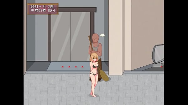 Image Hot blonde showing off in public and then having sex with a man in Bt life hentai game