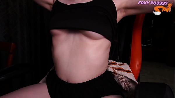Image Tits Touching and Nipple Play with Modest Young Milf