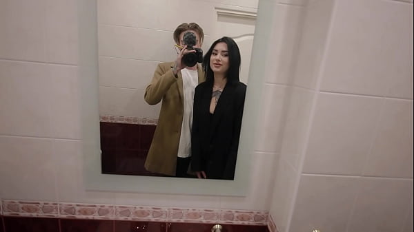 Image Cum in pussy without a condom in a public toilet