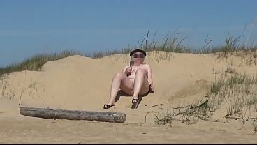 Image Helping juicy female on beach