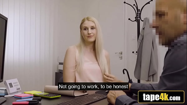 Image Not-So-Dumb Hungarian Blonde Knows How to Get Her Loan Application Approved