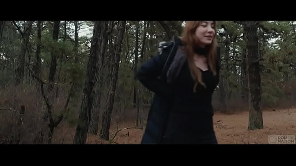 Image Two sick perverts take bubble butt MILF for a crawl into the woods