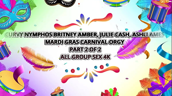 Image Mardi Gras Orgy, Britney Amber, Ashli Ames & Julie Cash Share Cocks!