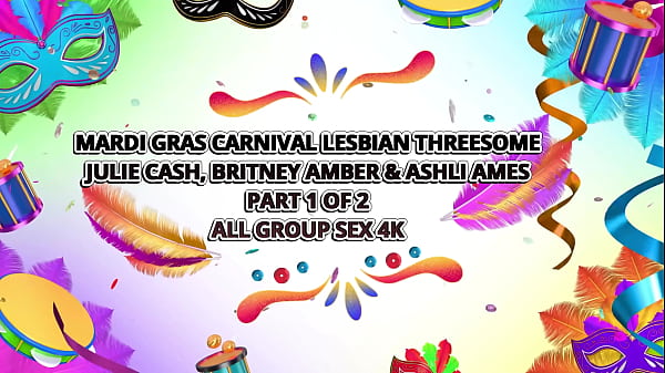Image Britney Amber, Julie Cash, & Ashli Ames' Mardi Gras Threeway Party!