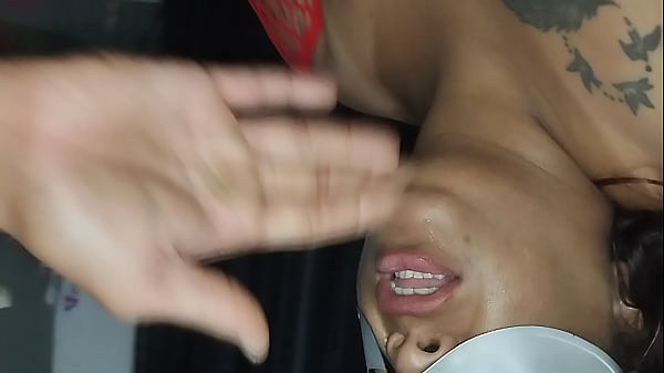 Image Sucking a giant cock and getting fucked on all fours with her best friend's big, thick cock