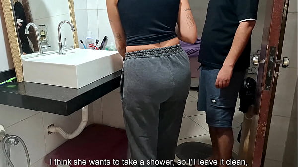 Image Catching the maid in the bathroom while the wife sunbathes