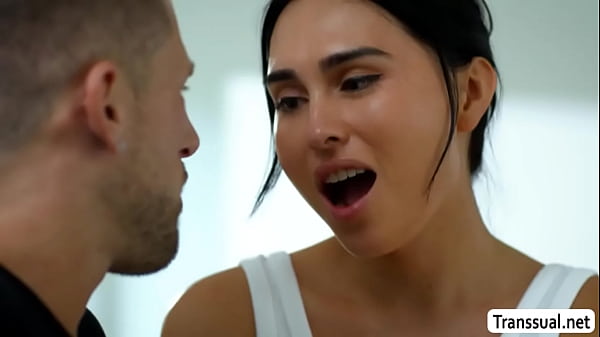 Image TS cheater waits to husband to leave and do anal