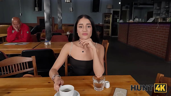 Image HUNT4K. Hunter found a pretty petite babe Ara Mix in a cafe and showed her real sex in the toilet