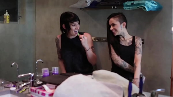 Image Tattooed Lesbians Bury Themselves In Each Other's Crotch