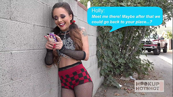 Image Tiny Goth Girl Holly Hendrix's Pushes A Huge Cock Up Her Ass