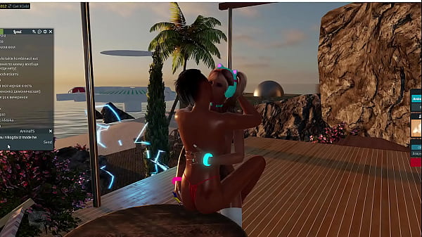 Image Real shemales AminaTS and MilenaTS play porn game