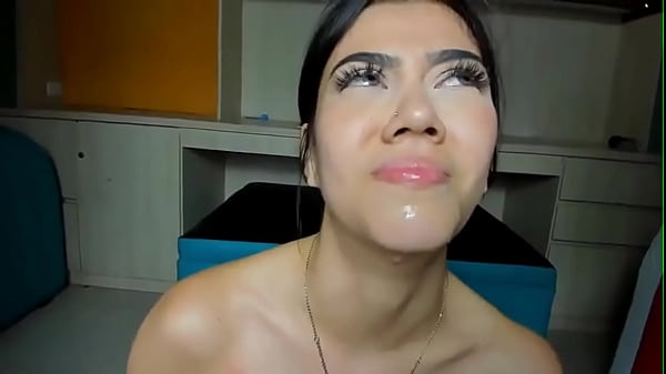 Image Beautiful Latina gives blowjobs to big cocks and gets cum in her mouth
