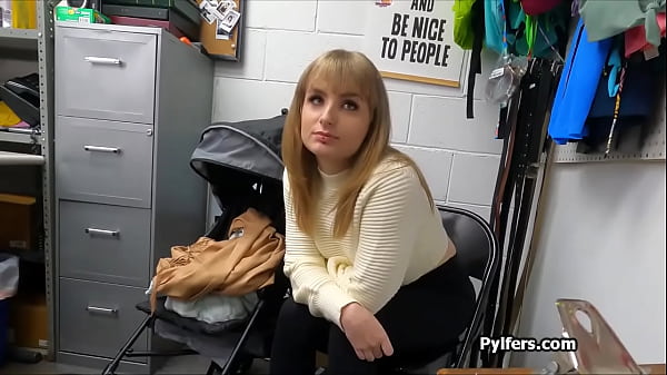 Image Busty hottie caught and fucked with stolen sex toys