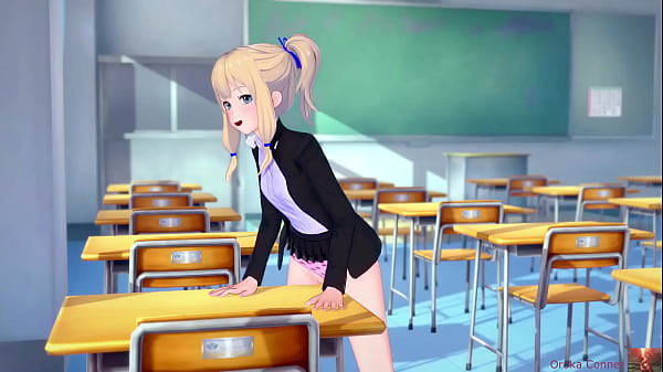 Image Blonde-Haired Girl Caught Grinding the Table, Gets Disciplined by a Man &ndash_ Koikatsu