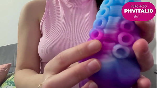 Image My stepsister speaks Hungarian and tries out the monster vibrator