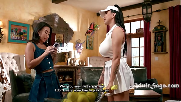 Image Smashing Her step MOMS Big Boing Boobs Before She Can Smash Tennis Balls - Romi Rain, Kimmy Kimm