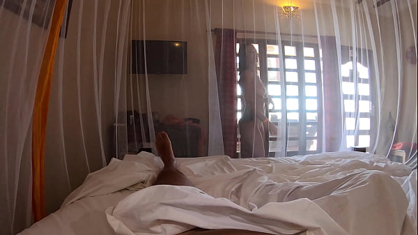 Image Step sister pov fuck after shower in hotel room and hot creampie.