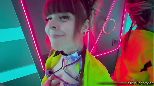Image Public Sloppy Deepthroat in a Rave Bathroom