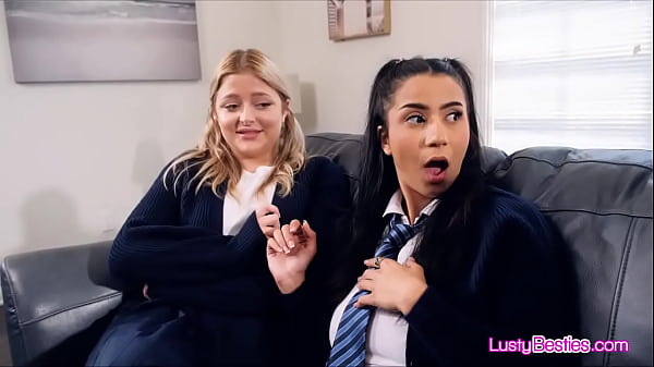 Image Inexperienced besties sharing dick in foursome