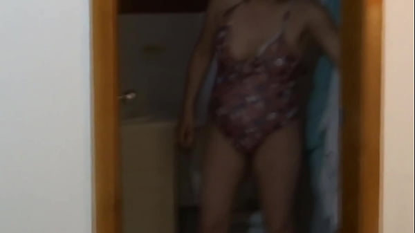 Image Stepmother shaves on the beach and strips naked in front of me to masturbate.