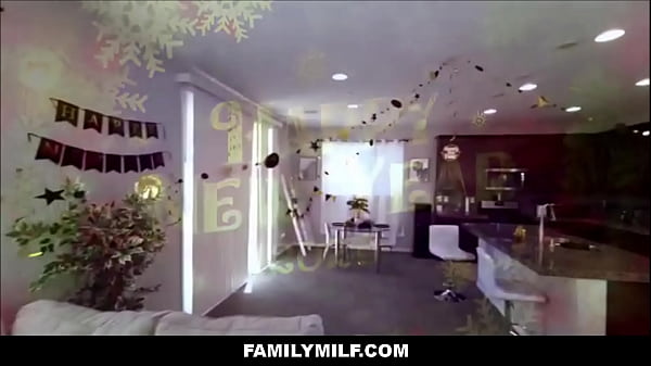 Image FamilyMILF - Big Tits Skinny Stepmom Wants Her Virgin Stepson's Huge Dick While Celebrating The New Year POV - Jessica Aaren, Joshua Lewis