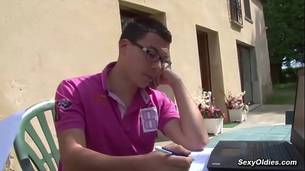 Image Busty French housewife anal fucked in the garden