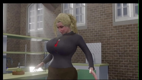 Image 3D Solo Blonde POV Huge Boobs Scientist Breast Expansion w/ Sound added