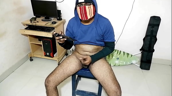Image Knee down full masturbate a cock and porn watching