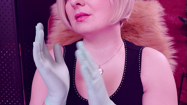 Image ASMR with nitrile nurse gloves fetish.
