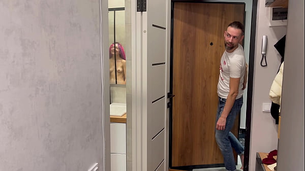 Image My neighbor girl in the shower jerk me till I cum in her mouth