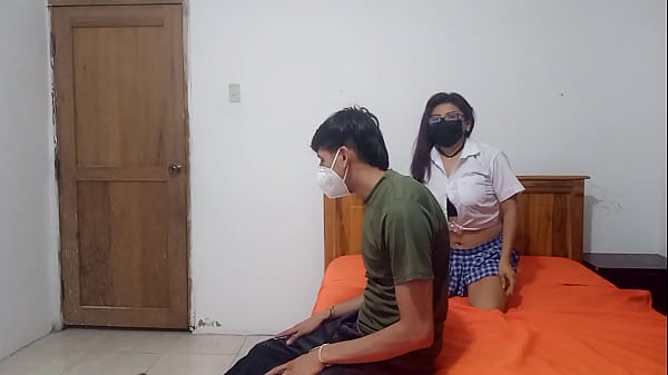 Image STUDENT PORN!! She welcomes her stepbrother into her apartment and suggests a crazy fantasy.