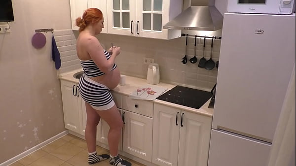 Image Pregnant Neighbor Blows Me in the Kitchen While Her Hubby Works