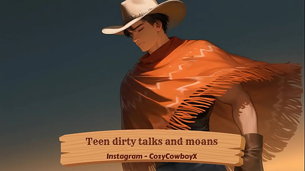 Image Teen dirty talks and moans