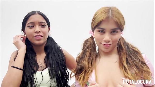 Image PutaLocura - Bukkake facial para la zorra morenita Kali y la peruana Marina Gold lo traga todo.