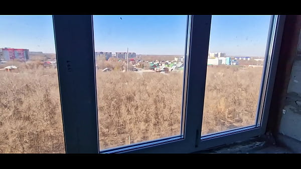 Image Fucked a builder of a high-rise building without condoms in front of everyone!