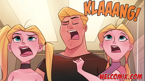 Image Fucking two hotties in the elevator - The Pervert Comics Porn