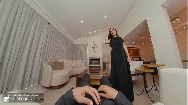 Image VRB Trans: Brunette Trans Girlfriend In Sexy Lingerie Sucks Your Dick And Fucks Anally pt.1