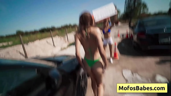 Image JC Wilds, Johnny Love: Natural busty teen enjoy big dick inside her during car wash fundraiser