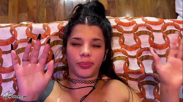 Image Fuck me and punish me, Daddy! Rough sex with black gloves and slapping ends in a creampie!