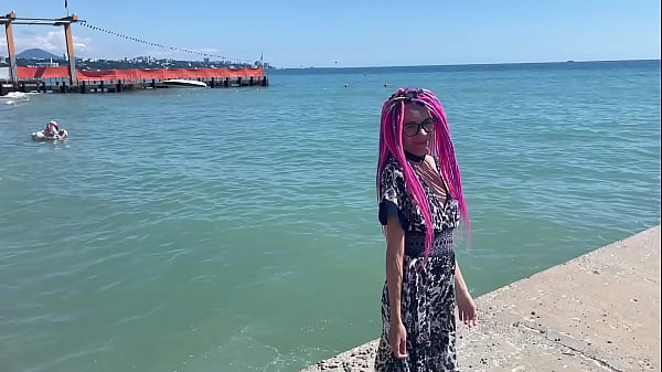 Image A cute girl from the beach became a dirtiest slave