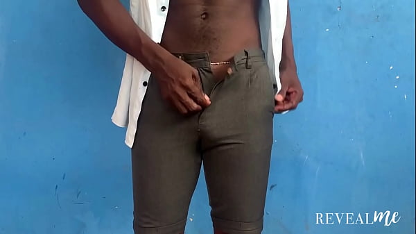 Image RevealMe || HOT EBONY GAY STRIPTEASE AND INTENSE SOLO CUMSHOT