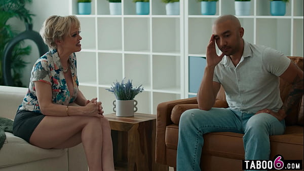 Image Marriage counselor granny fucks troubled black client in her office