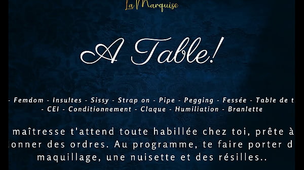 Image A table! - French audio femdom milking table sissy cei