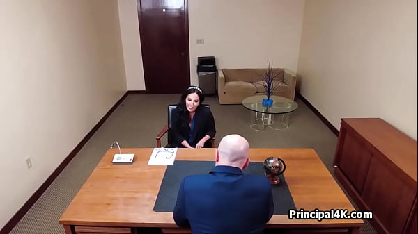 Image Mature teacher gags on bosses big dick at the office