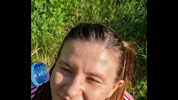 Image Fucked the wet girl in her little slobbery mouth in a hot summer day